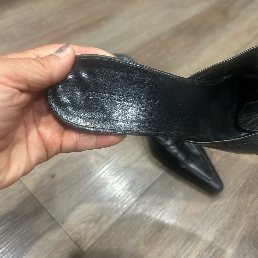 Y2K Burberry  Mules Kitten Heel - Picture 2 of 5